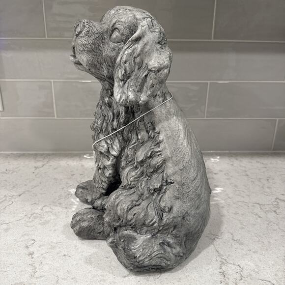 SPANIEL Dog Statue Garden Decor Indoor Outdoor Landscape Figurine 13.5 x 12 x 9” - Picture 5 of 8